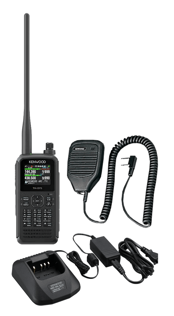 Kenwood TH-D75 Tri-band handheld transceiver with D-Star and APRS