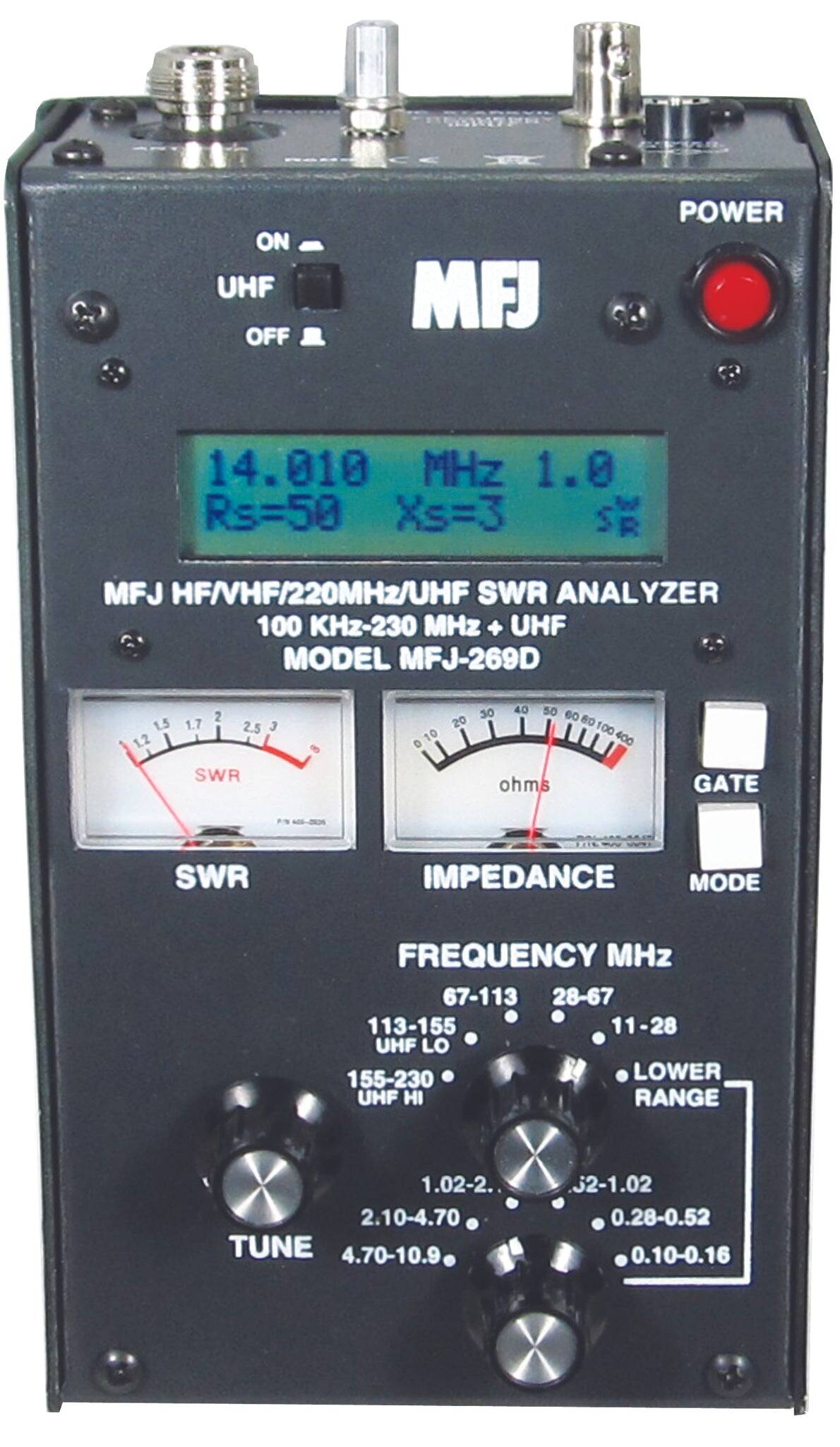 MFJ ***269D Antenna Analyser 100 KHz to 230 MHz 415470 MHz With RF